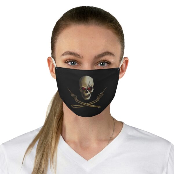 Skull and Crossed arms, Fabric Face Mask - Image 2