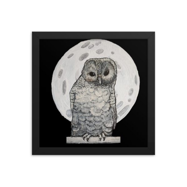 Owl and Moon, Framed poster - Image 8