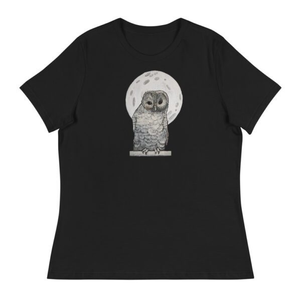 Owl and Moon, Women's Relaxed T-Shirt