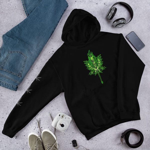 Green Leaf, Hoodie - Image 4