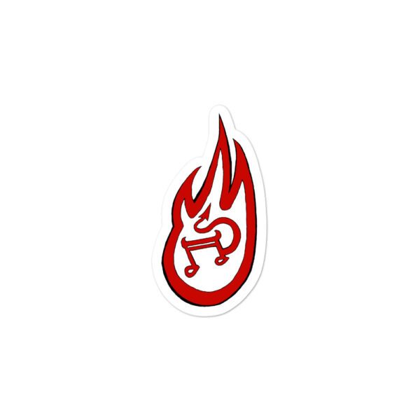 Flaming Devil Music Note, Bubble-free stickers - Image 2