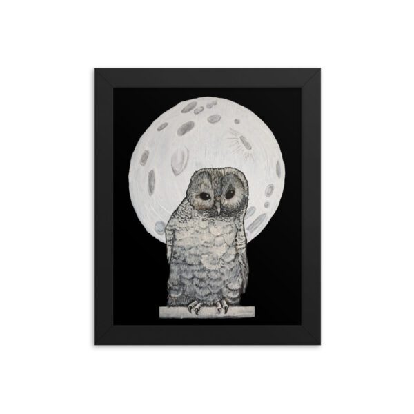 Owl and Moon, Framed poster - Image 6