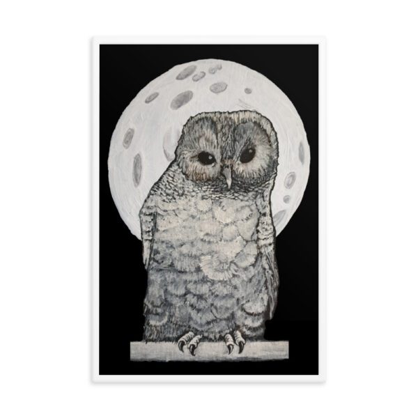 Owl and Moon, Framed poster - Image 5