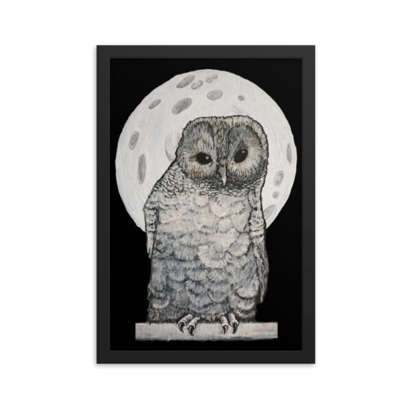 Owl and Moon, Framed poster - Image 11