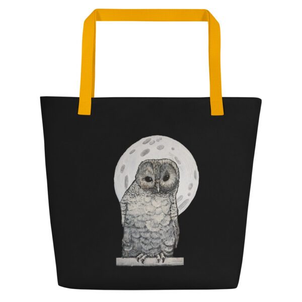 Owl and Moon, Beach Bag - Image 4