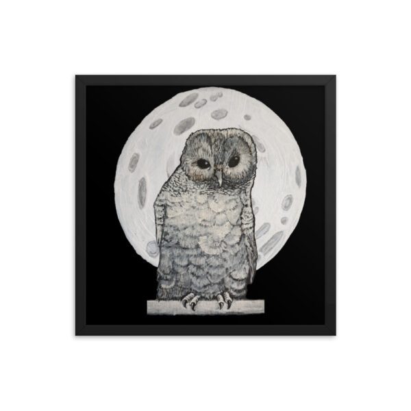 Owl and Moon, Framed poster - Image 14