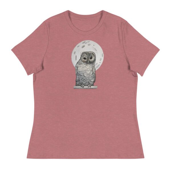 Owl and Moon, Women's Relaxed T-Shirt - Image 16