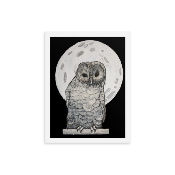 Owl and Moon, Framed poster - Image 3