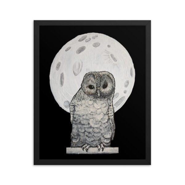 Owl and Moon, Framed poster - Image 13