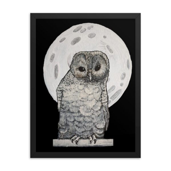 Owl and Moon, Framed poster - Image 15