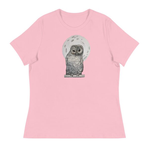 Owl and Moon, Women's Relaxed T-Shirt - Image 20
