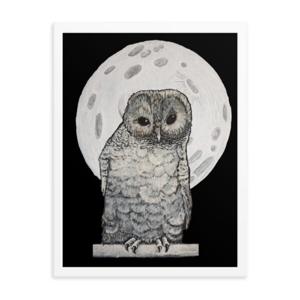 Owl and Moon, Framed poster - Image 4