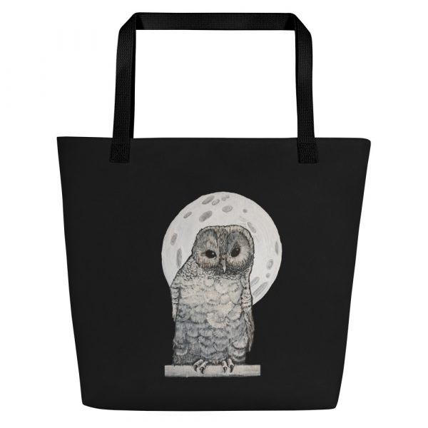 Owl and Moon, Beach Bag
