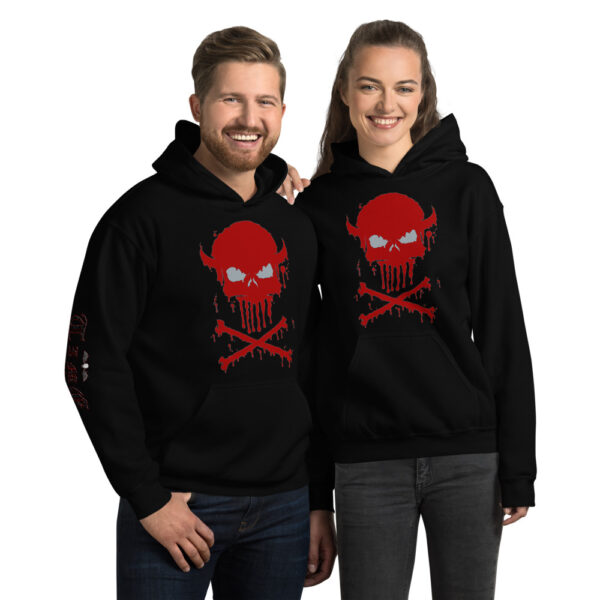 Dripping Skull Red, Hoodie - Image 2