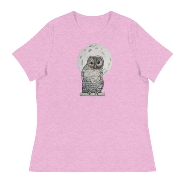 Owl and Moon, Women's Relaxed T-Shirt - Image 18