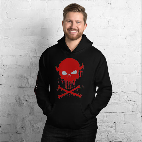Dripping Skull Red, Hoodie - Image 5
