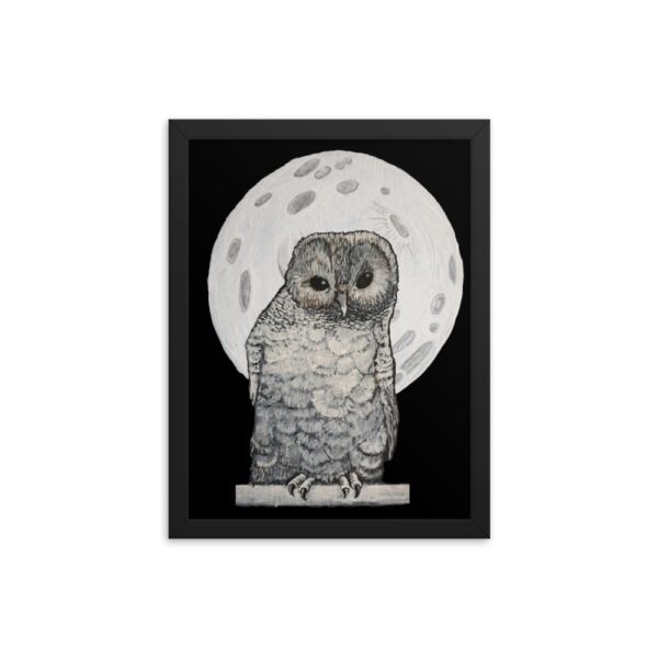 Owl and Moon, Framed poster - Image 9