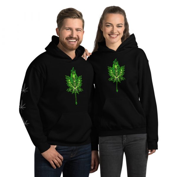 Green Leaf, Hoodie - Image 5