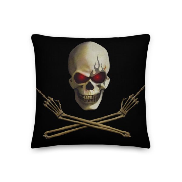 Skull and Crossed Arms, Premium Pillow - Image 3