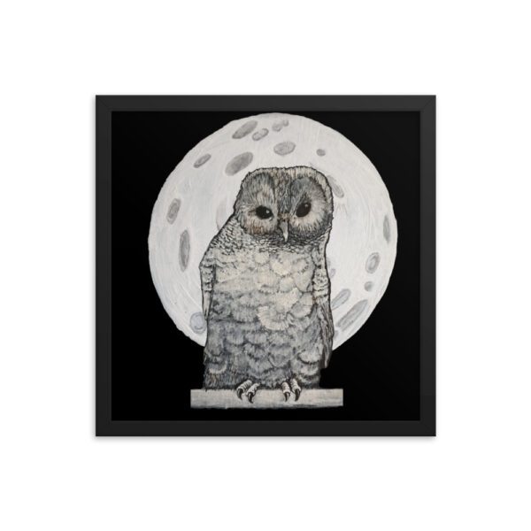 Owl and Moon, Framed poster - Image 12