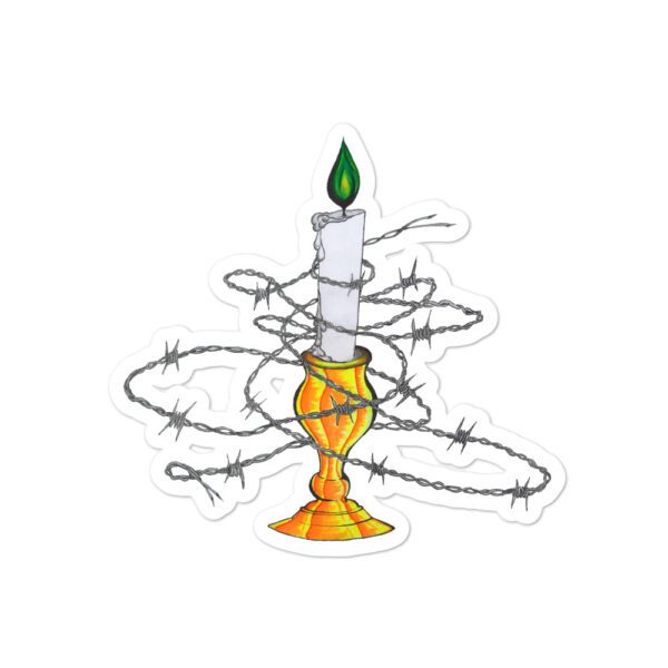 Candle Shrouded in Barbwire, Bubble-free stickers - Image 3