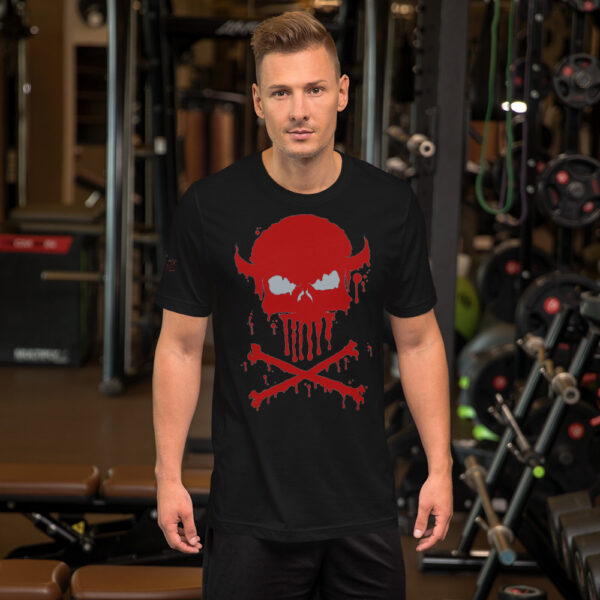 Dripping Skull Red, Short-Sleeve T-Shirt - Image 3