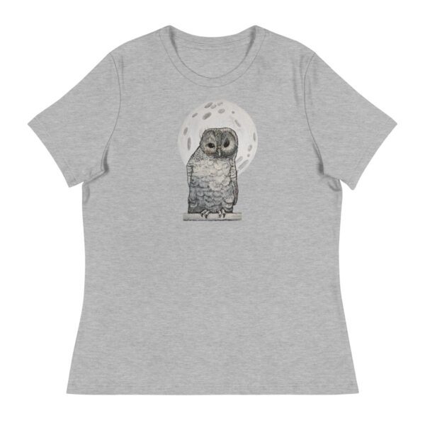 Owl and Moon, Women's Relaxed T-Shirt - Image 12
