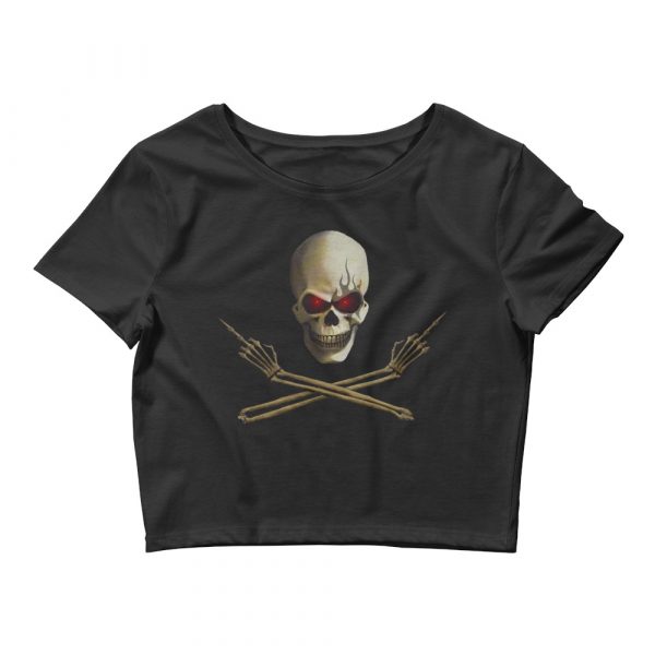 Skull and Crossed Arms, Women’s Crop Tee