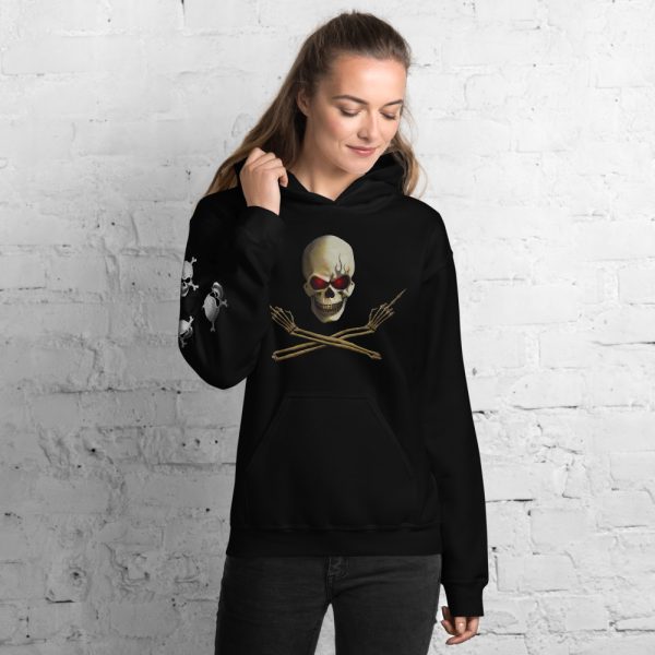 Skull and Crossed Arms, Hoodie - Image 3