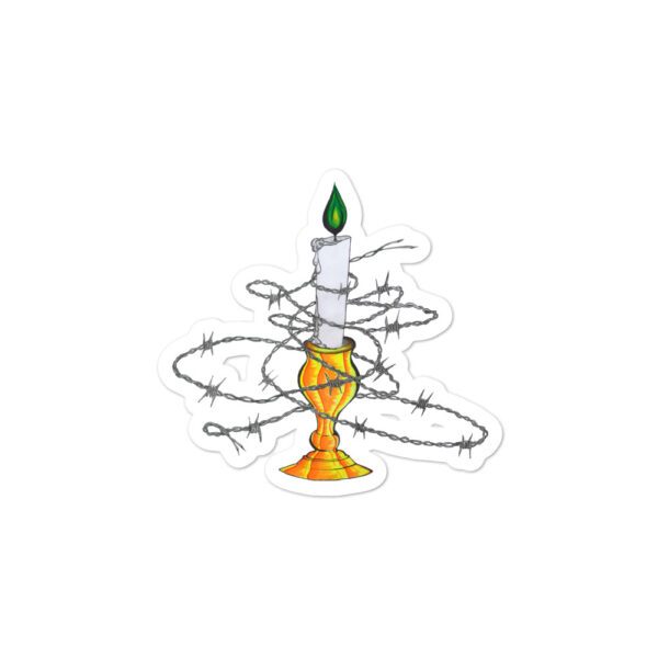 Candle Shrouded in Barbwire, Bubble-free stickers - Image 2