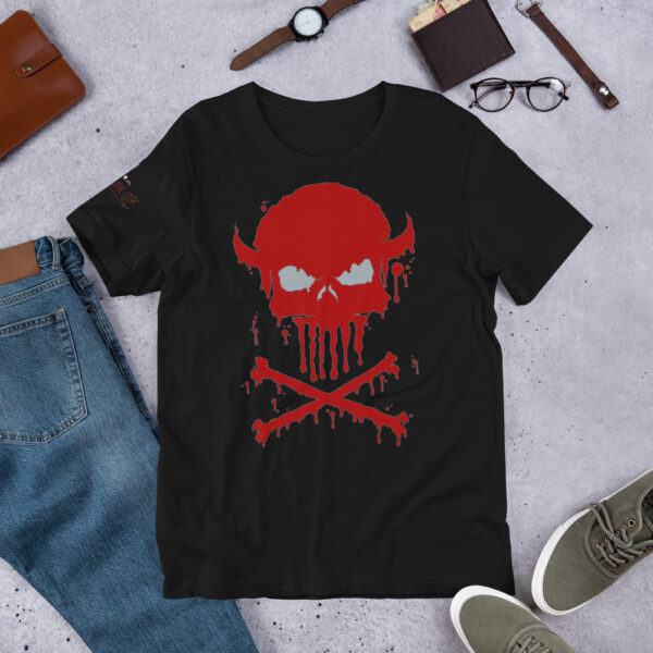 Dripping Skull Red, Short-Sleeve T-Shirt - Image 4