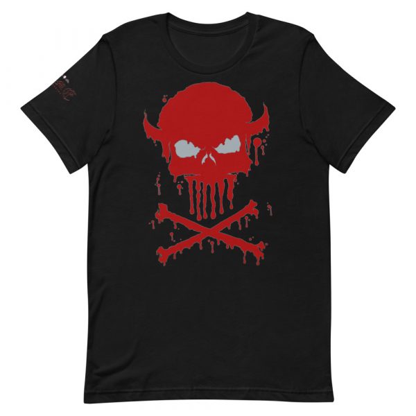 Dripping Skull Red, Short-Sleeve T-Shirt