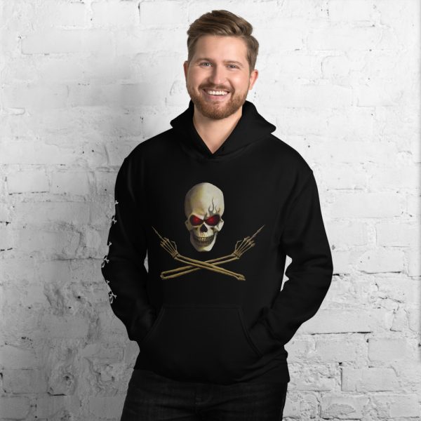 Skull and Crossed Arms, Hoodie - Image 4