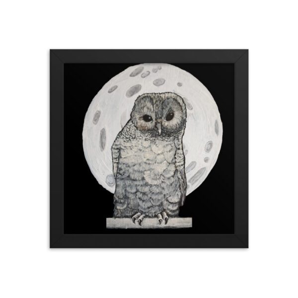 Owl and Moon, Framed poster - Image 7