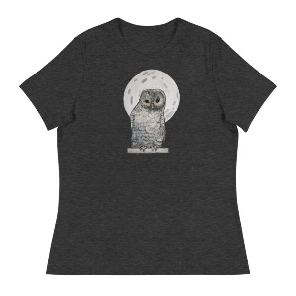 Owl and Moon, Women's Relaxed T-Shirt - Image 8
