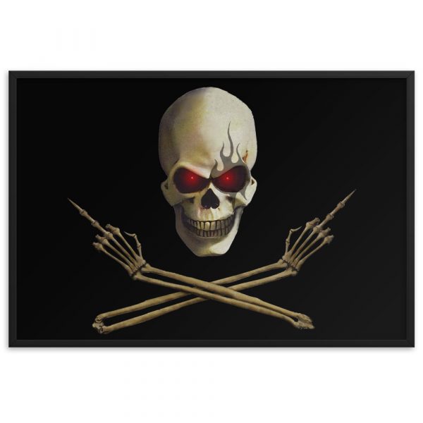 Skull And Crossed Arms, Framed matte paper poster