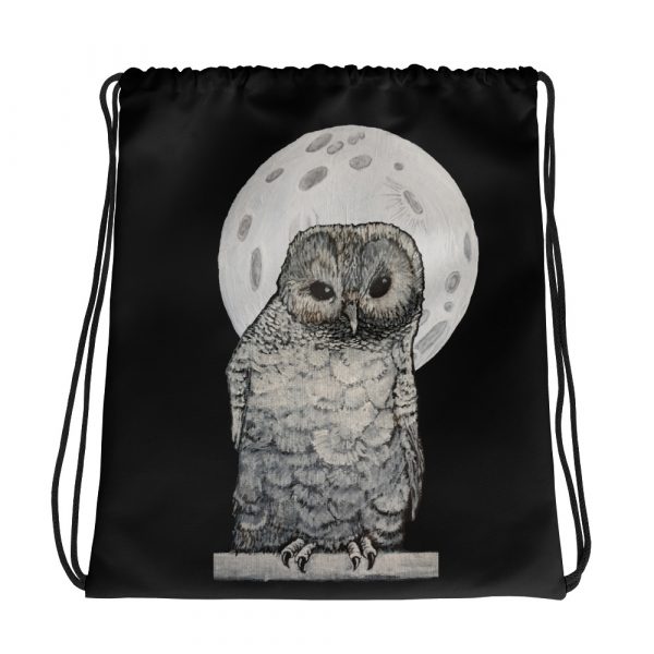 Owl and Moon, Drawstring bag