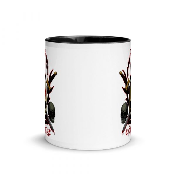 3 Skulls and Cross Swords, Mug with Color Inside - Image 2