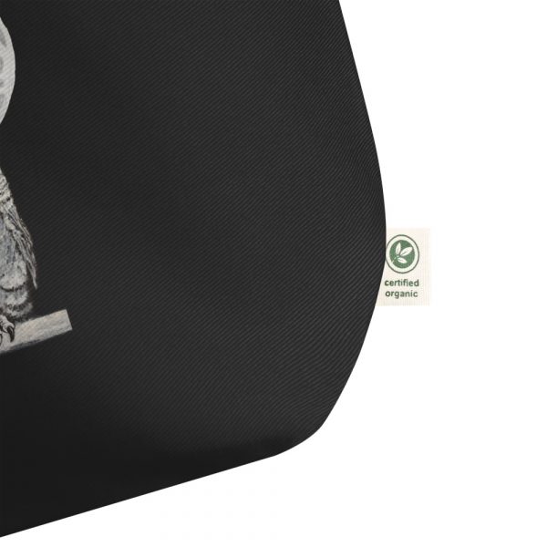 Owl and Moon, Large organic tote bag - Image 4