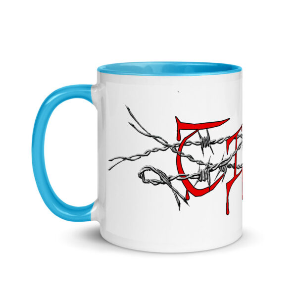 TimE in Barbed Wire, Mug with Color Inside - Image 6
