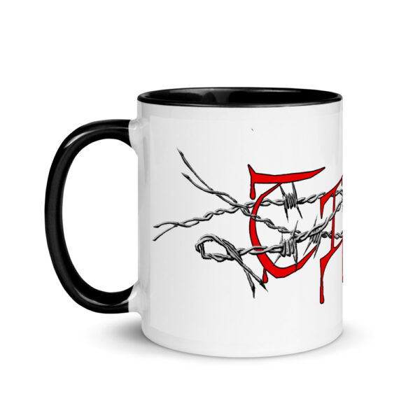 TimE in Barbed Wire, Mug with Color Inside - Image 3
