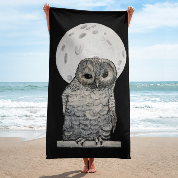 Owl and Moon, Towel - Image 3
