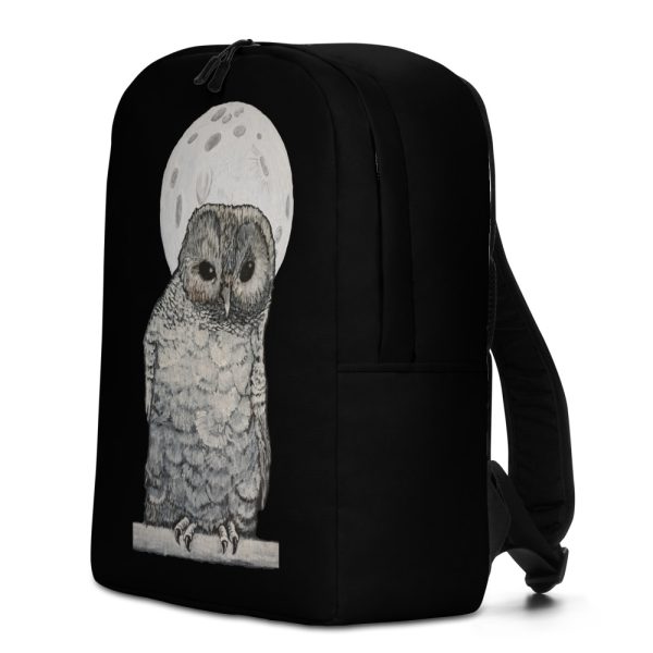 Owl and Moon, Minimalist Backpack - Image 2