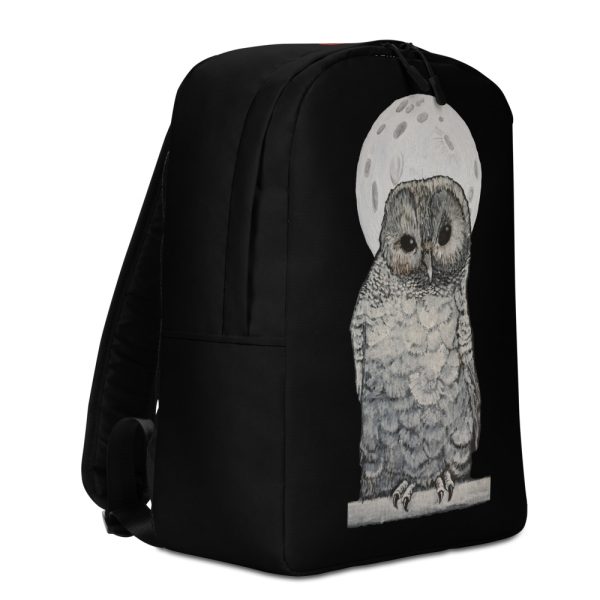 Owl and Moon, Minimalist Backpack - Image 3