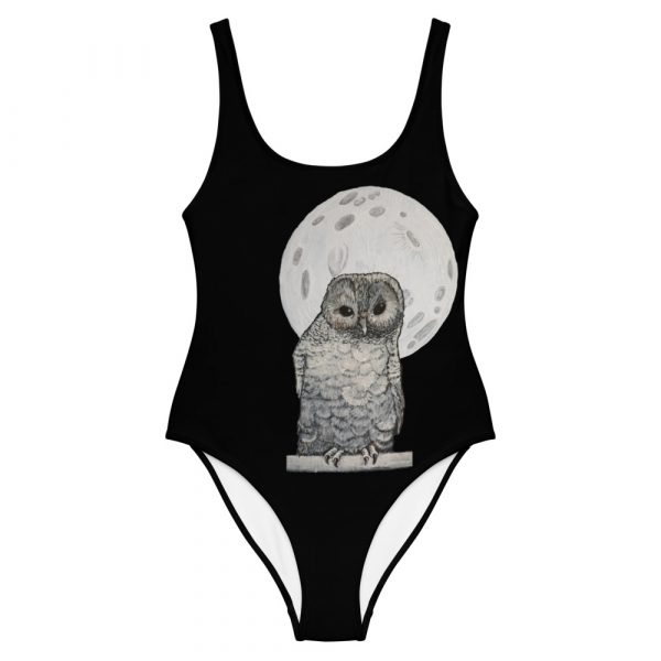 Owl and Moon, One-Piece Swimsuit