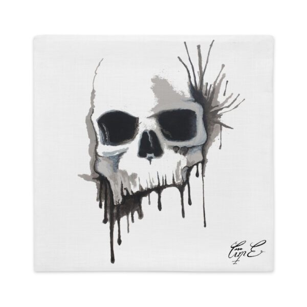 Skull Splatter, Premium Pillow Case - Image 5