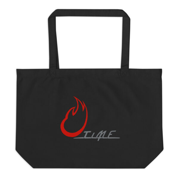 Lightning Skull, Large organic tote bag - Image 4