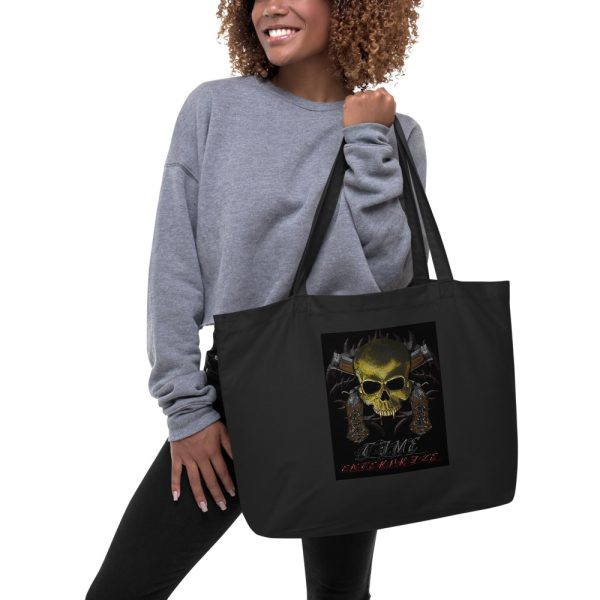 Blunderbuss and Skull, Large organic tote bag - Image 2