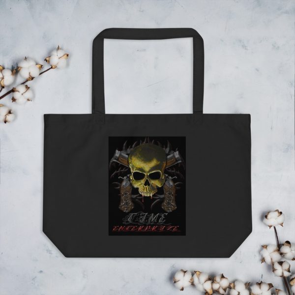 Blunderbuss and Skull, Large organic tote bag - Image 3