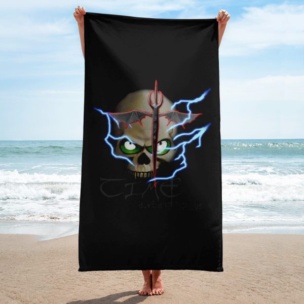 Lightning Skull, Towel - Image 2